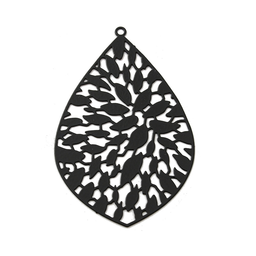 Filigraner Anhänger Black Drop