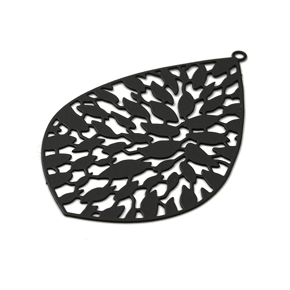 Filigraner Anhänger Black Drop