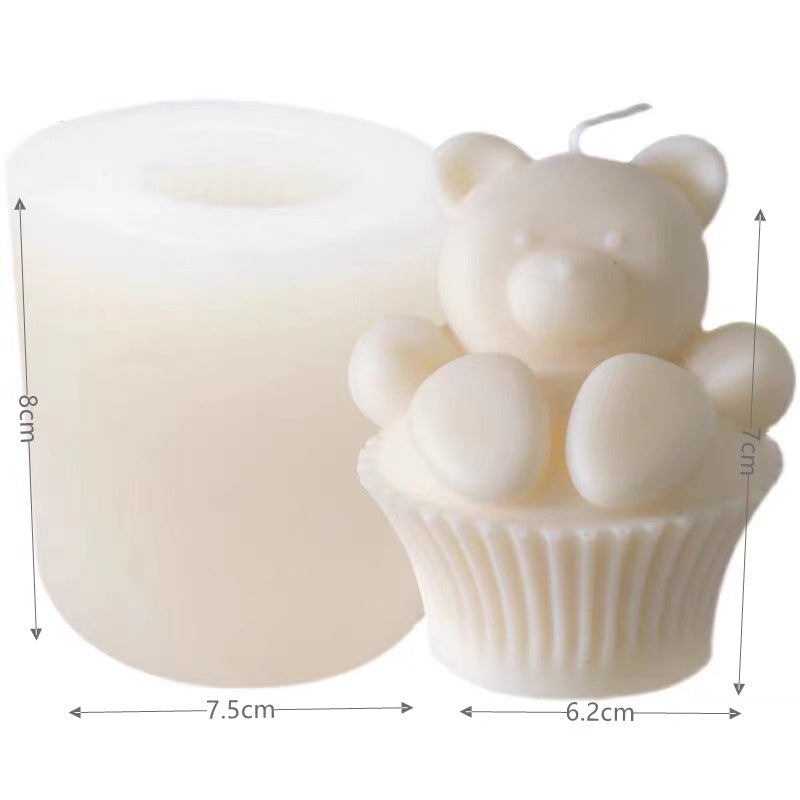 Silikonform "Bär auf Cupcake"
