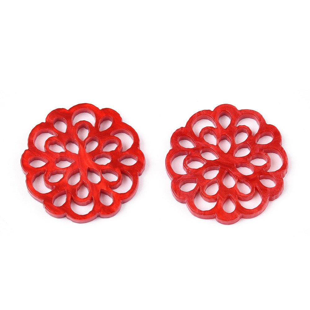 Verbinder / Anhänger "Red Bloom"