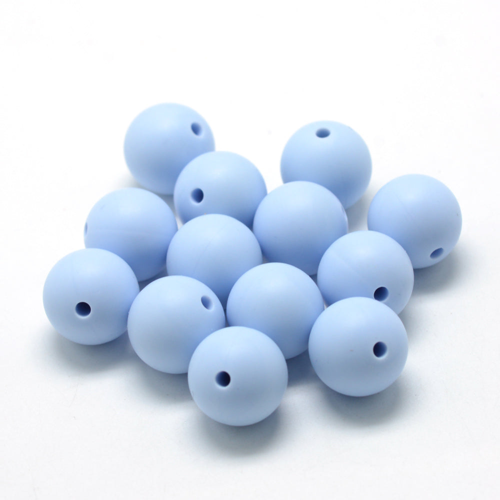Silikonperle Himmelblau 8 - 10 mm