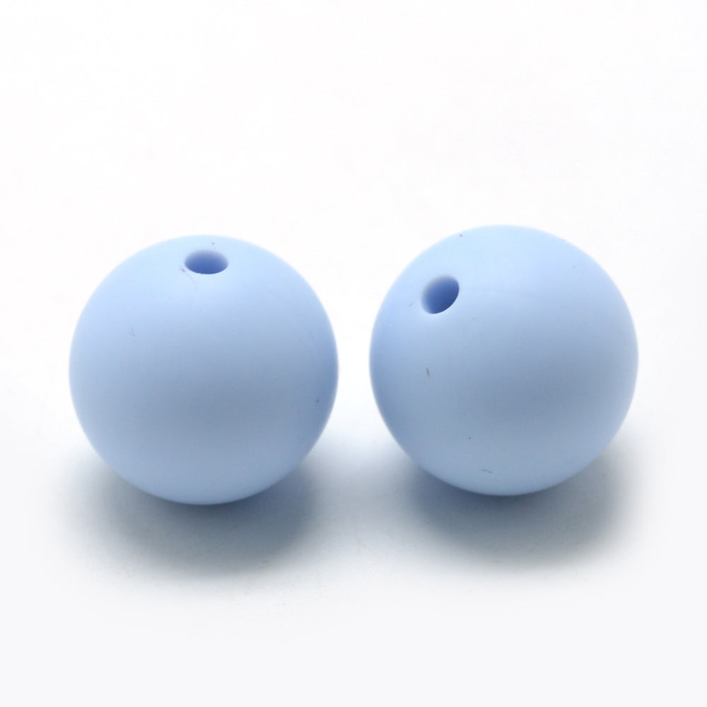 Silikonperle Himmelblau 8 - 10 mm