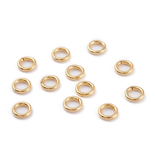 18K echtvergoldetes Biegering-Set 10 Stk.