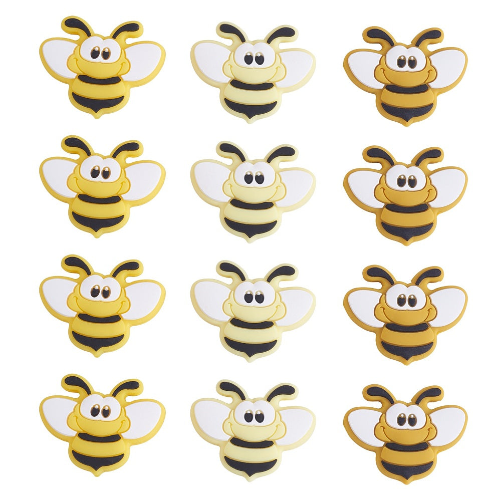 Silikonmotivperle "Bienen"