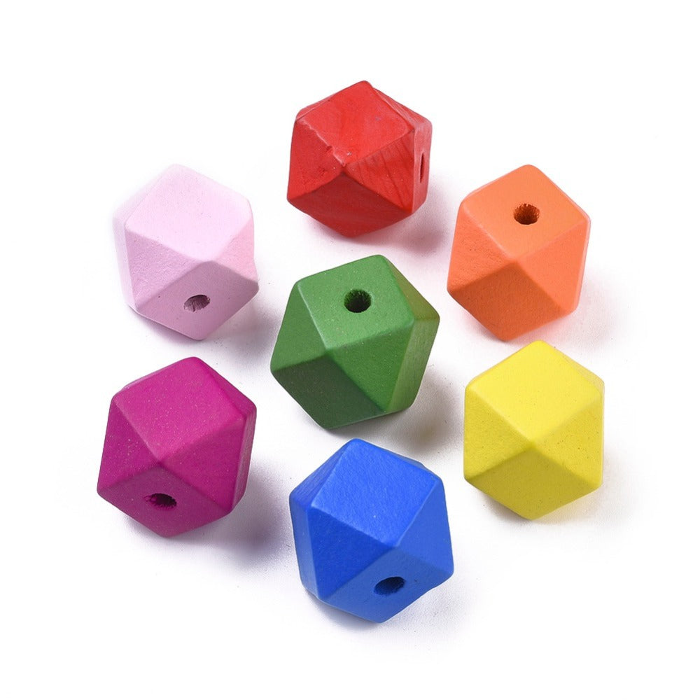 Naturholzperle Vieleck 20mm